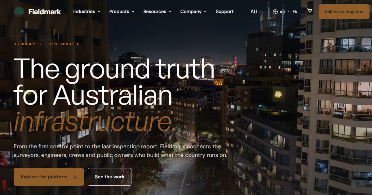 Datum South Australia: civil tech website and design system for infrastructure software