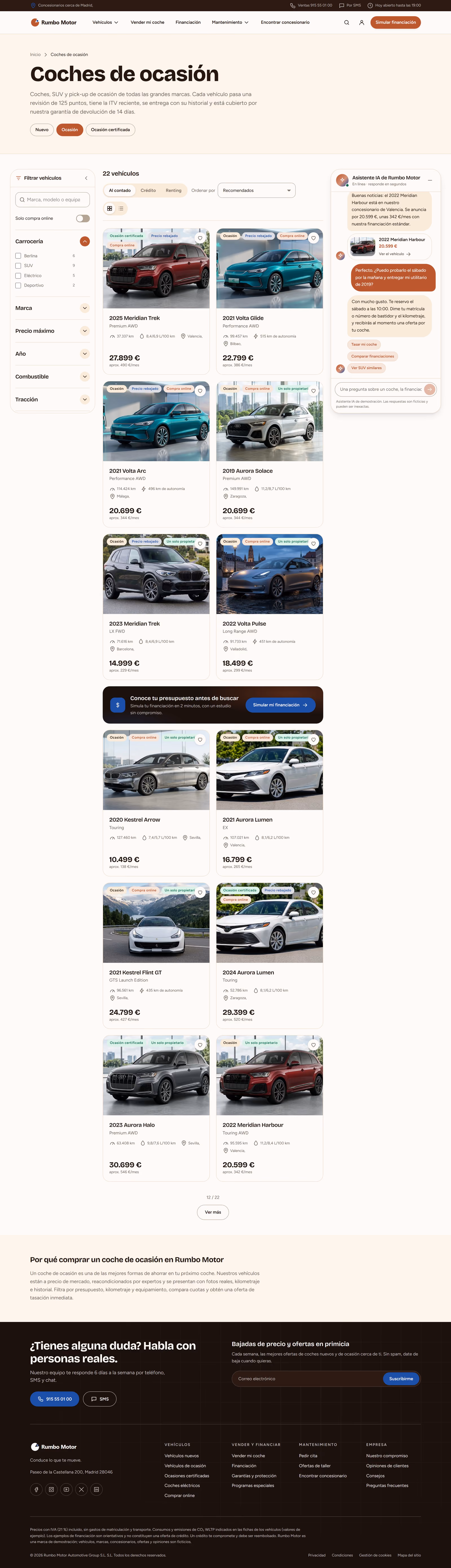 Rumbo Motor España: Portada, stock y financiación