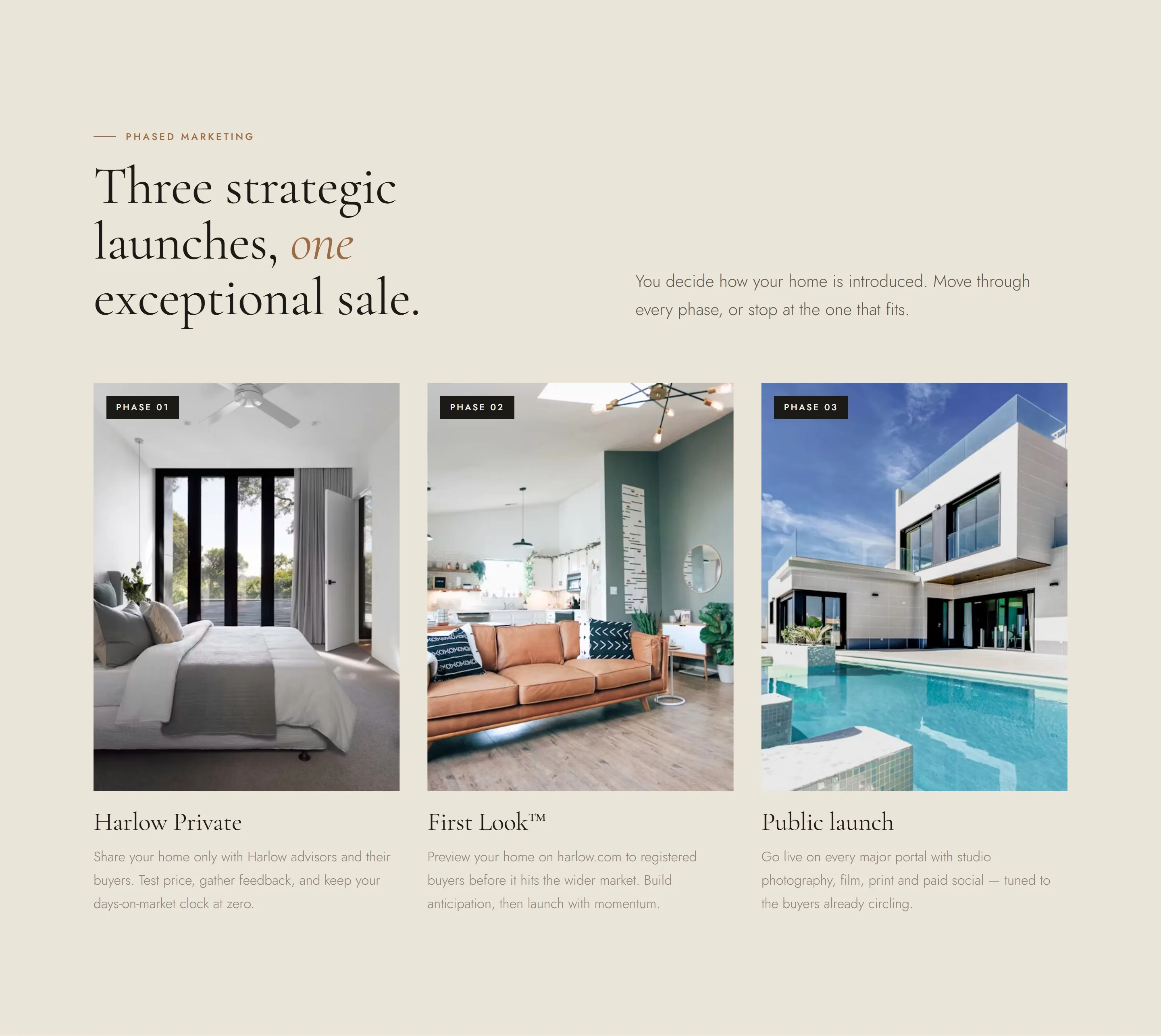 Seller marketing page for a real estate broker website