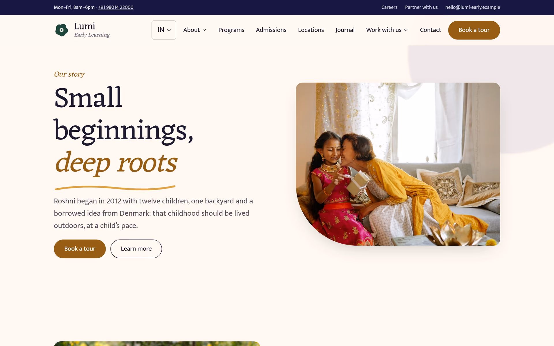 Roshni Early Learning India: Designing for India