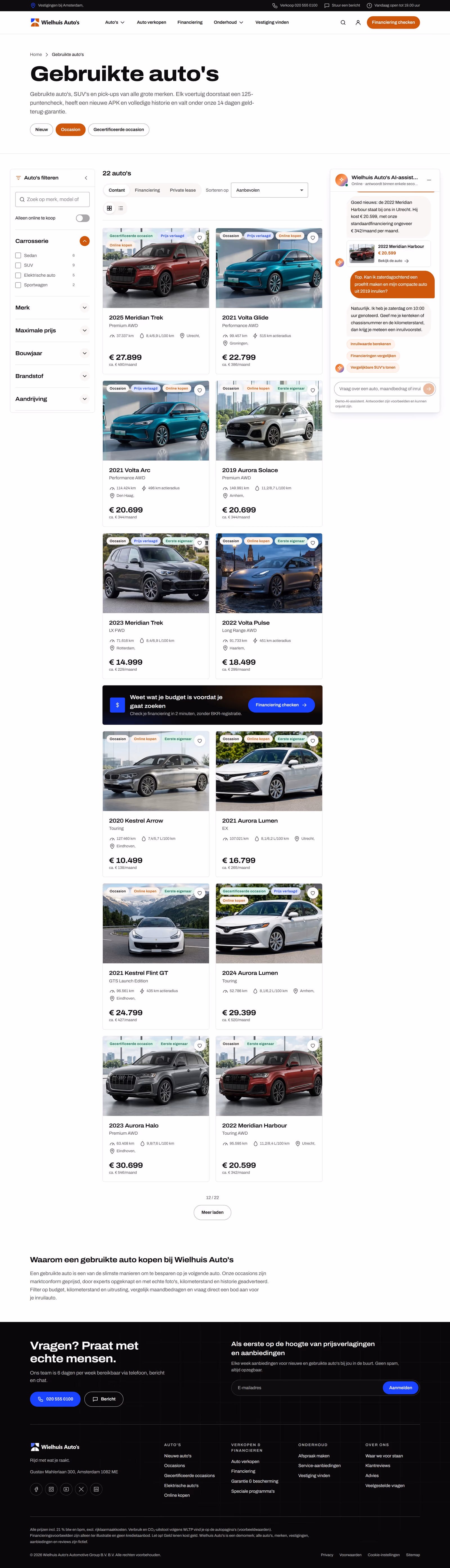 Wielhuis Auto's Nederland: Homepage, voorraad en financiering
