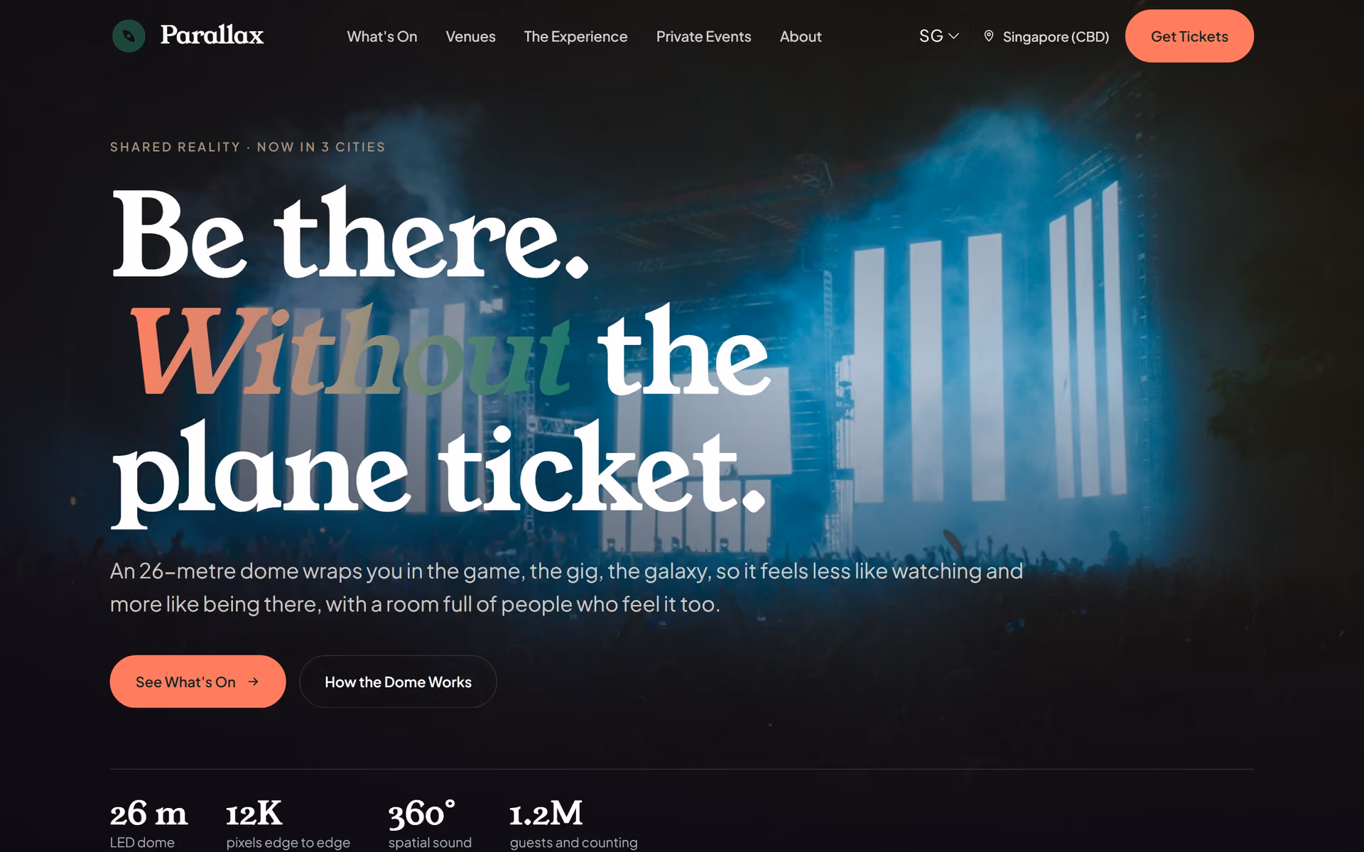 Langit Singapore: Homepage and key journeys