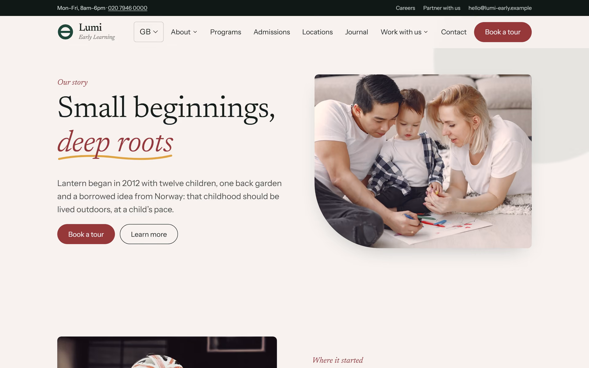 Lantern Early Years: Designing for United Kingdom