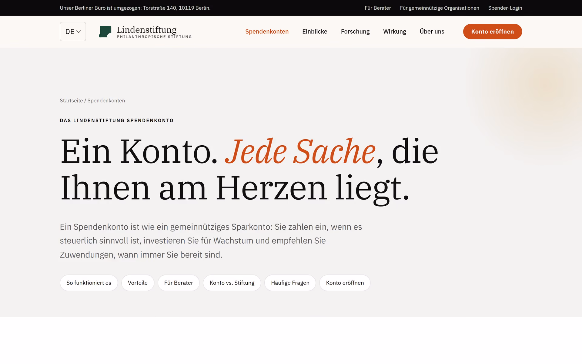 Lindenstiftung Deutschland: Gestaltet für Deutschland
