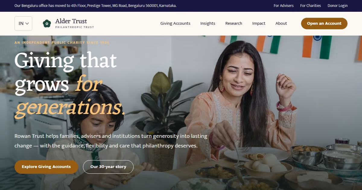 Peepal Trust India — nonprofit website design for a Bengaluru-led charitable trust