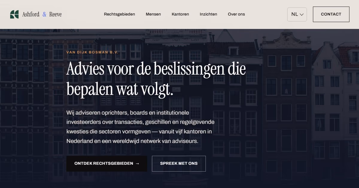 Van Dijk Bosman Nederland - webdesign voor een advocatenkantoor