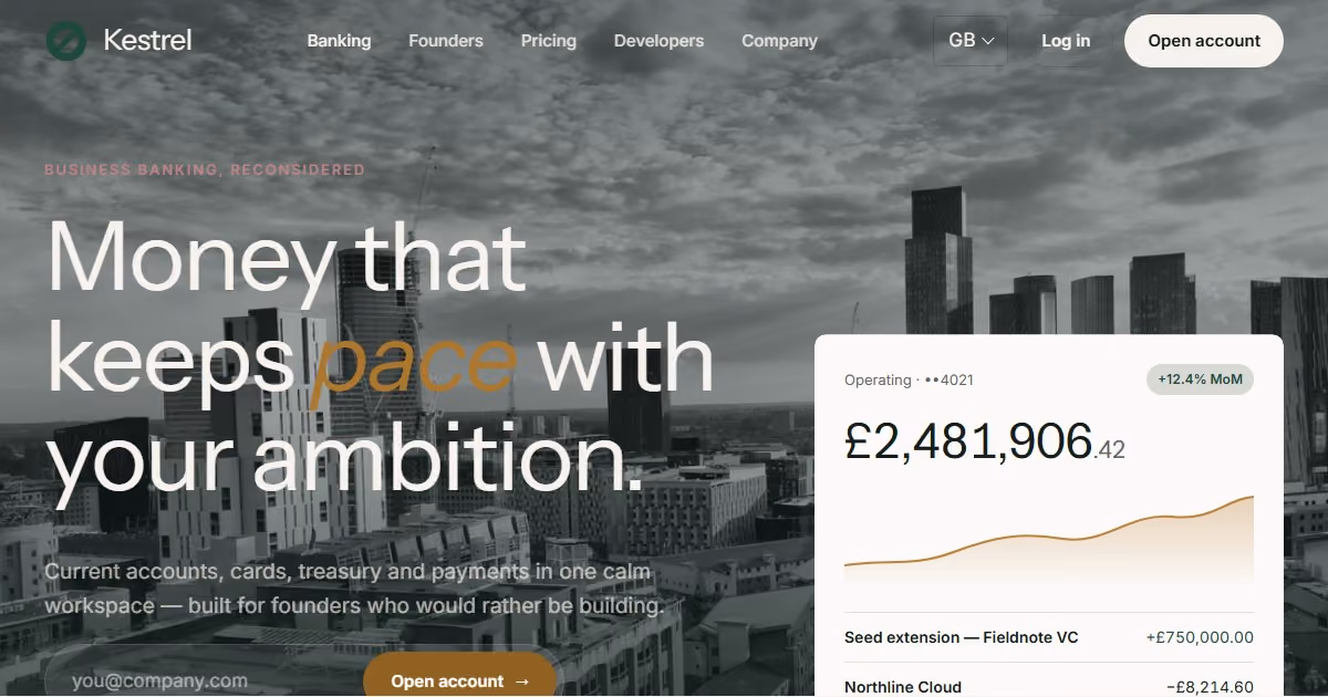 Wren UK: fintech website design for a London-led business bank