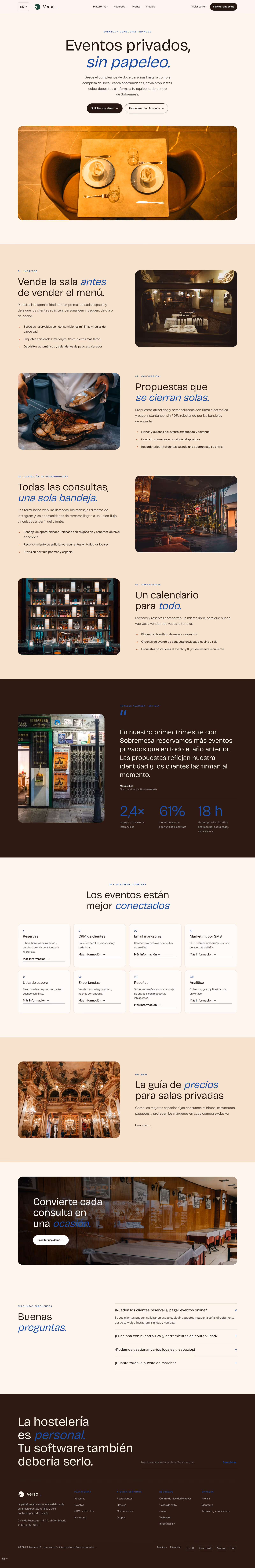 Sobremesa España: Portada y recorridos clave
