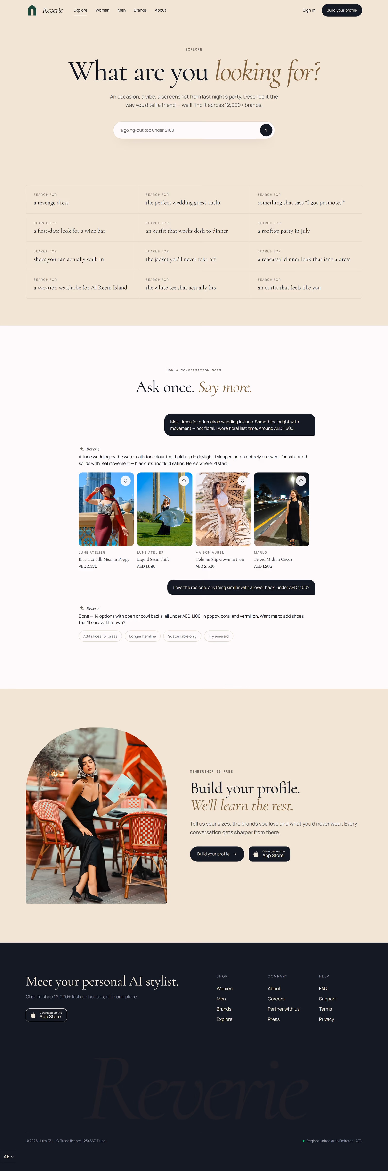Hulm UAE: Homepage and key journeys