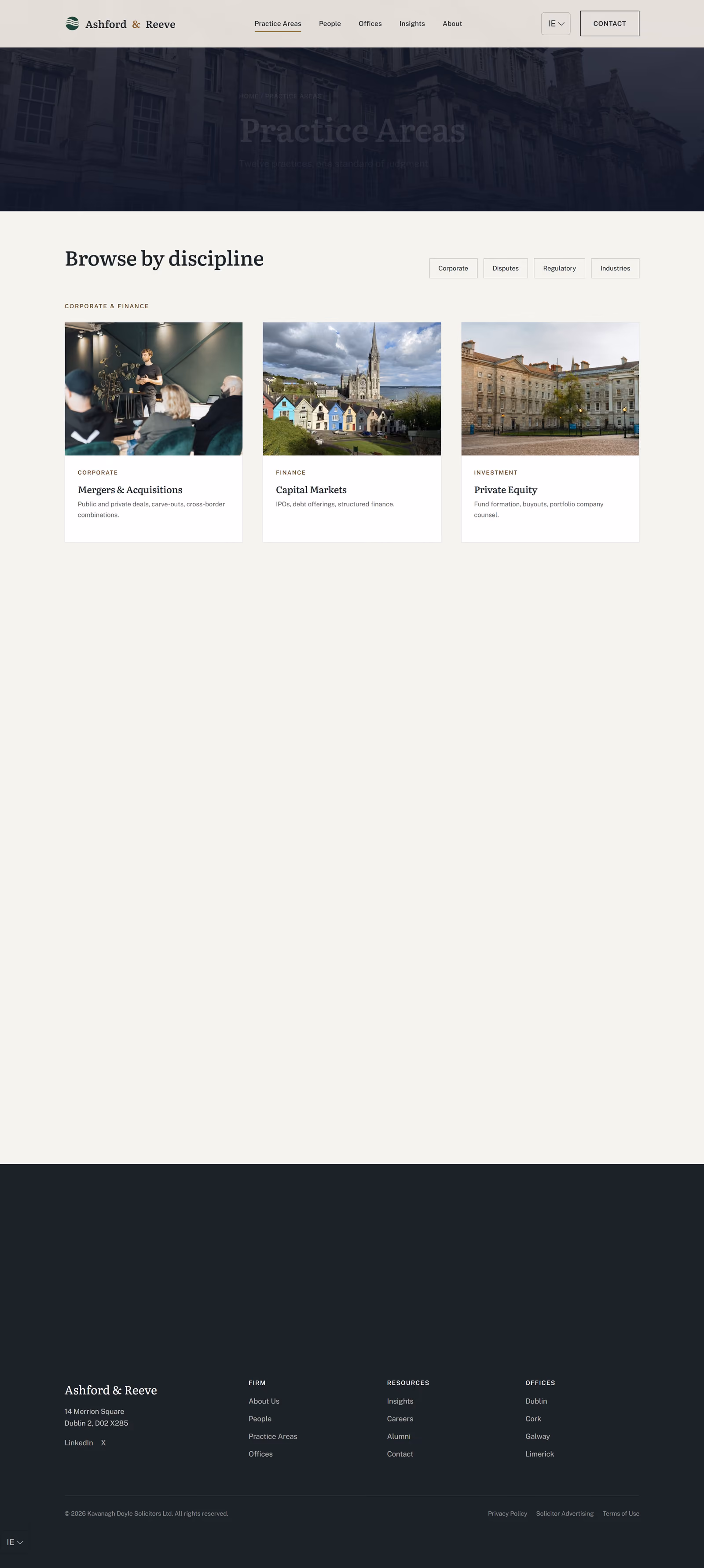 Kavanagh Doyle Ireland: Homepage and key journeys
