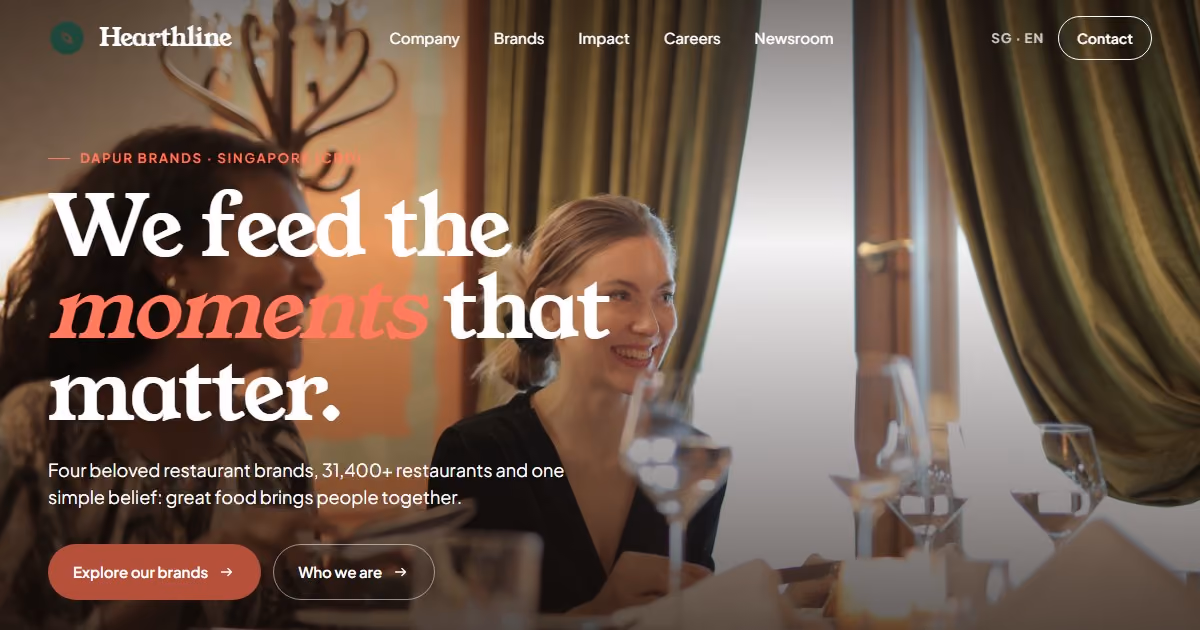 Dapur Brands Singapore: a multi-brand restaurant website built to scale
