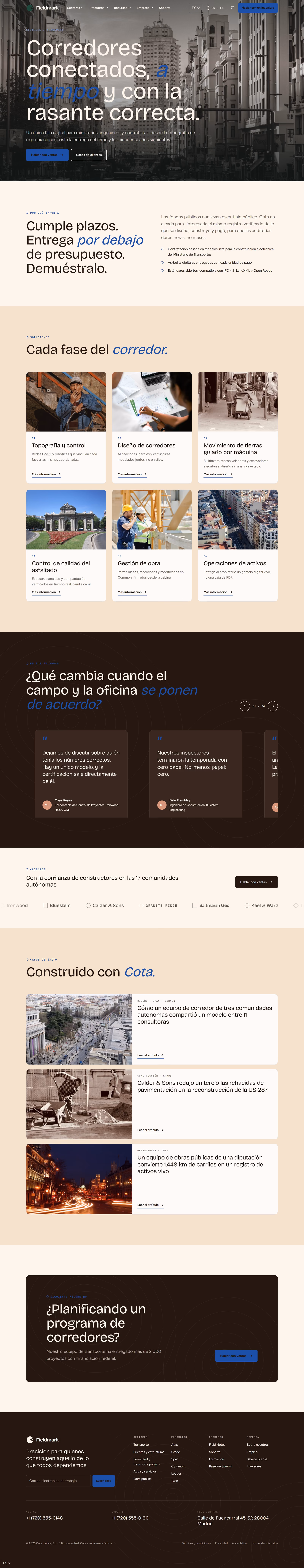 Cota España: Portada y recorridos clave