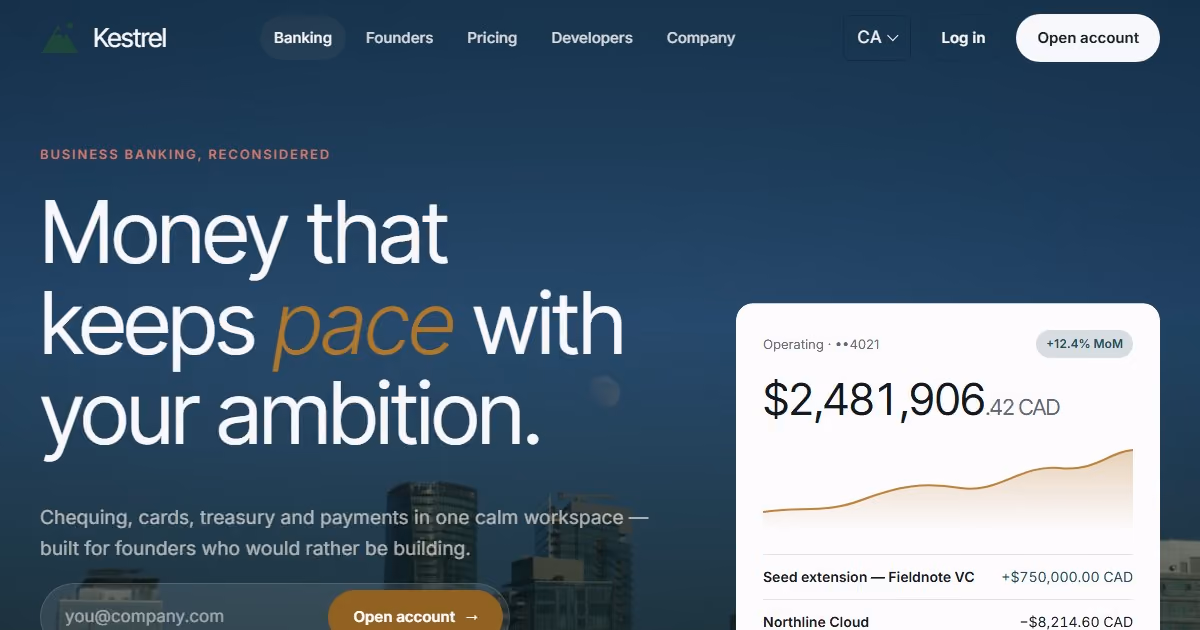 Loon Canada: fintech website and UI/UX design for Canadian startups