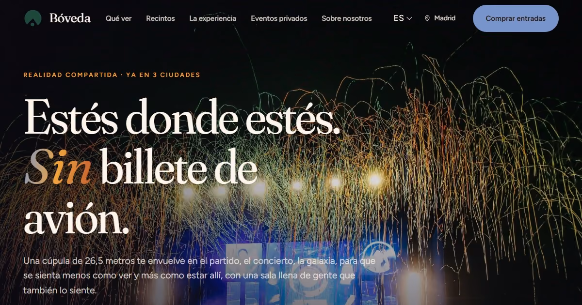 Bóveda España: diseño web para un recinto de realidad compartida