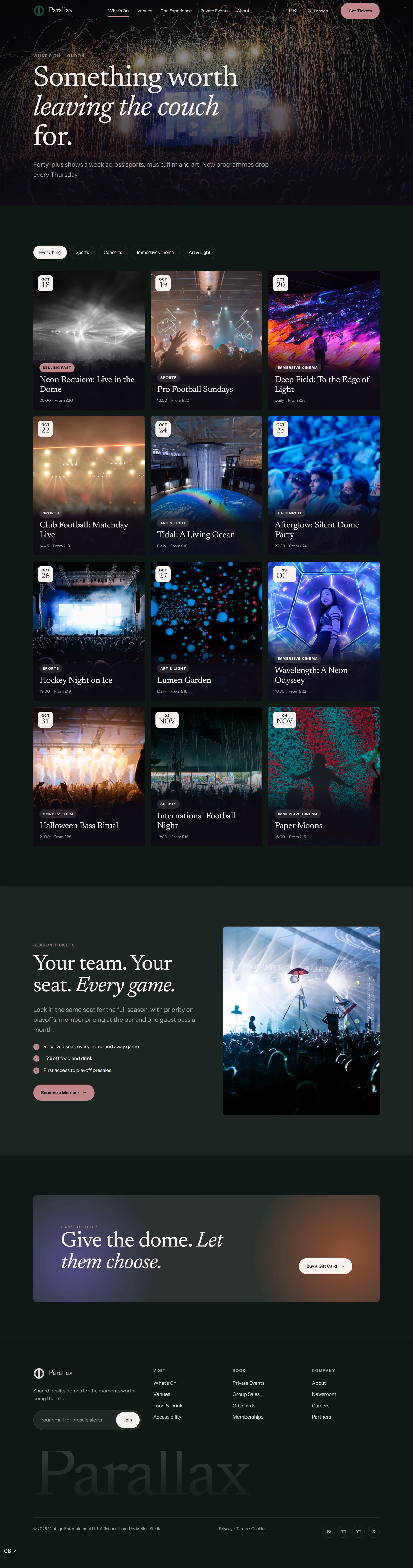 Vantage UK: Homepage and key journeys