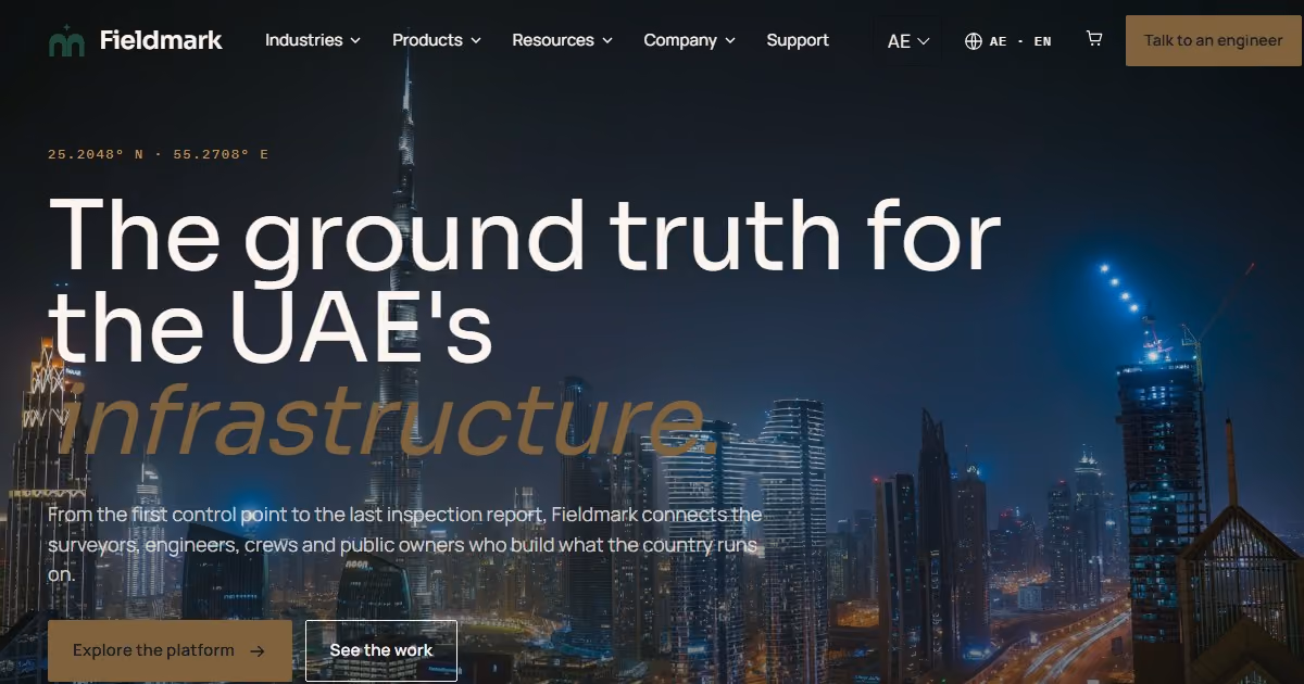 Qiyas UAE: civil tech website and design system for infrastructure software