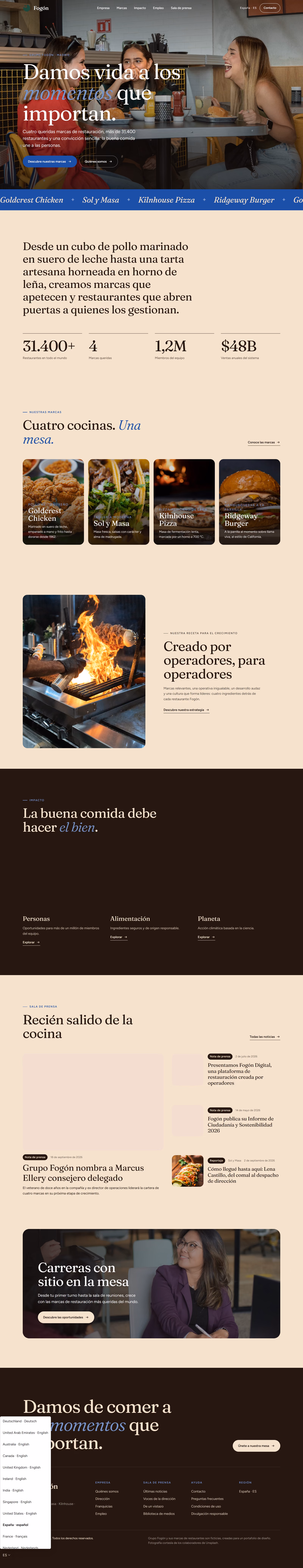 Grupo Fogón España: El encargo