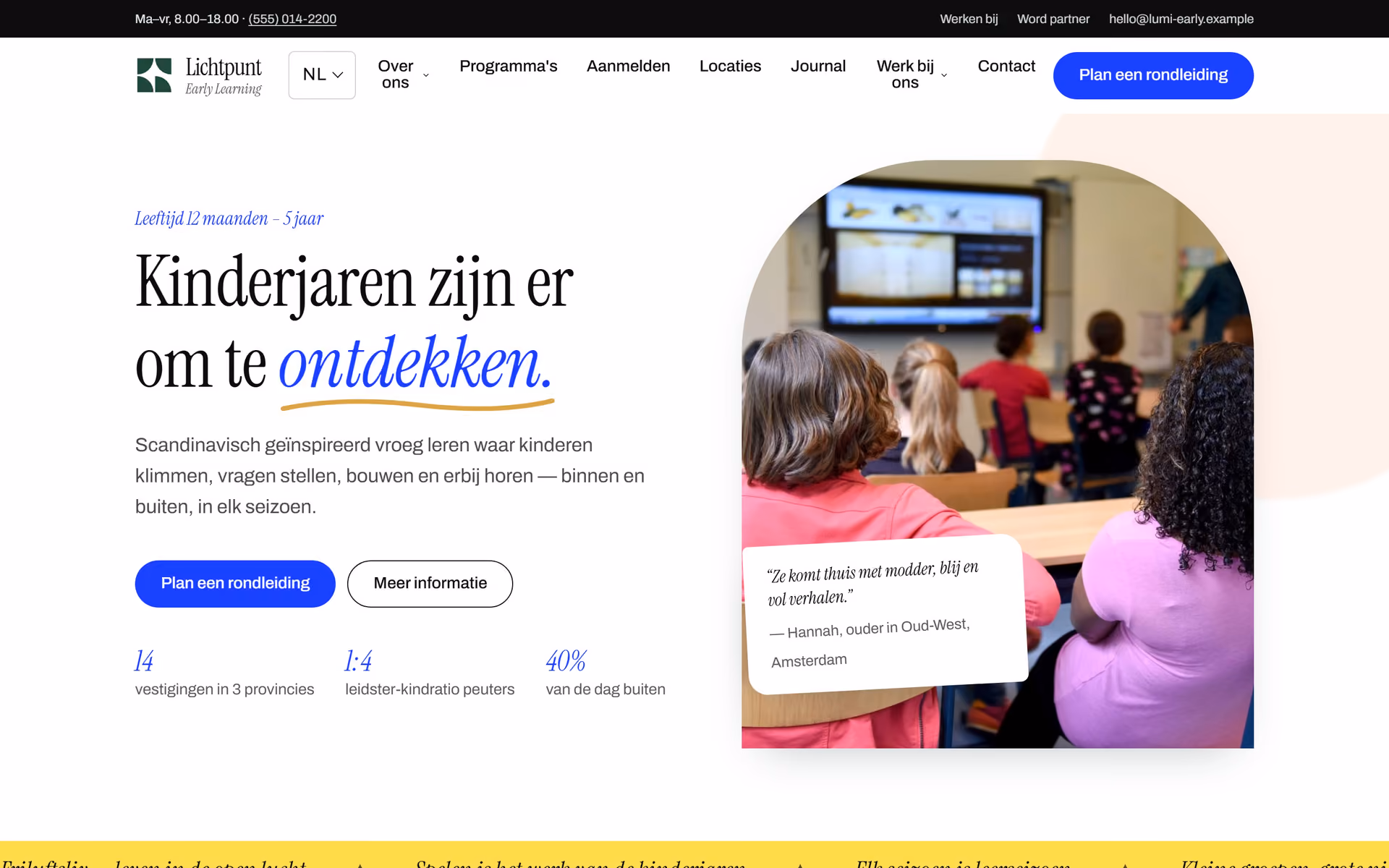Lichtpunt Nederland: Homepage en belangrijkste routes