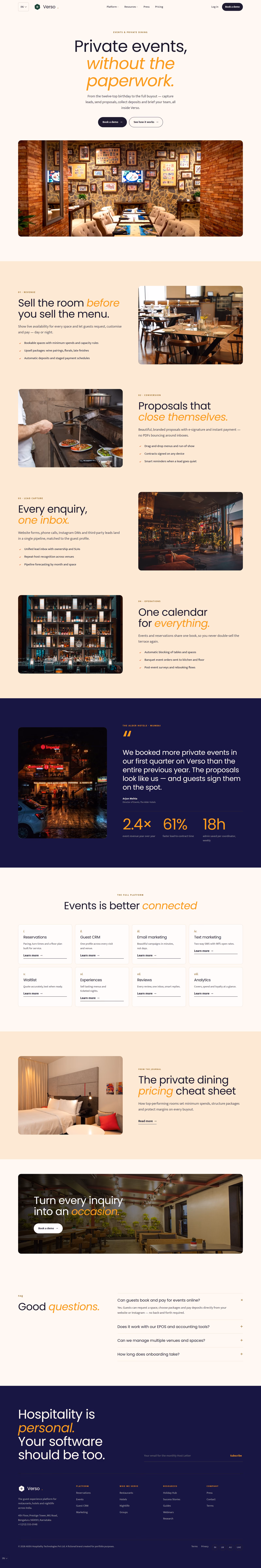 Atithi India: Homepage and key journeys