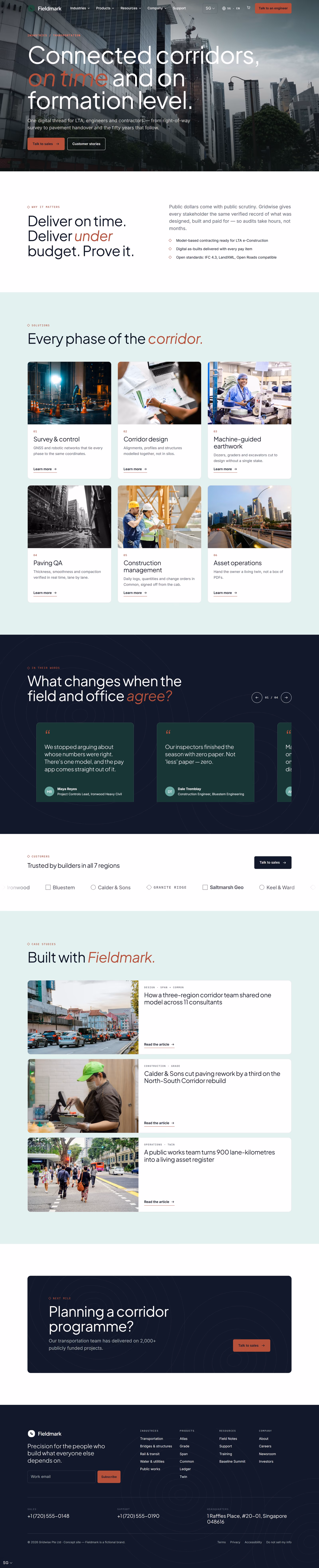 Gridwise Singapore: Homepage and key journeys