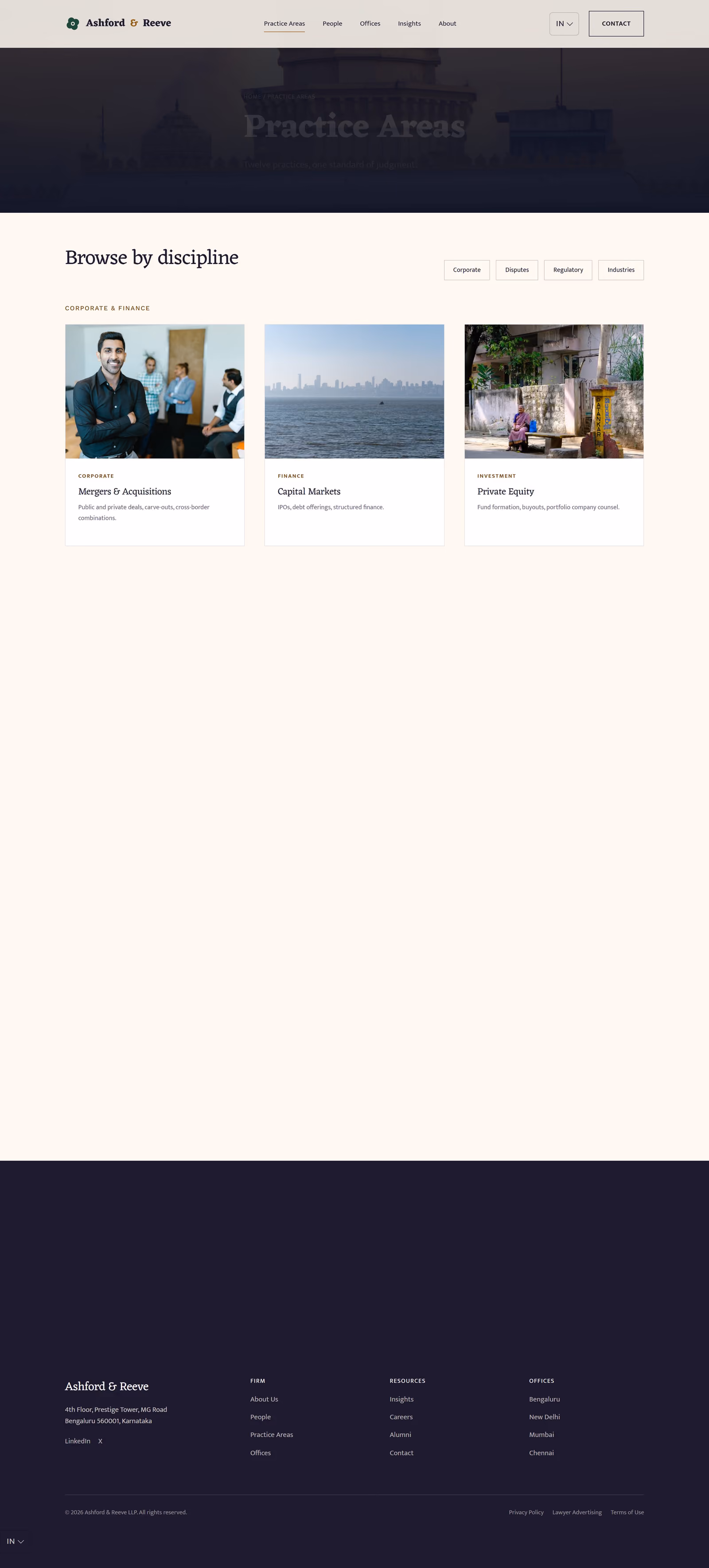 Mehra & Iyer India: Homepage and key journeys